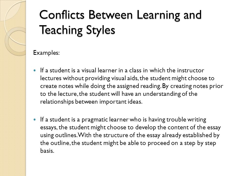 Learning styles essay